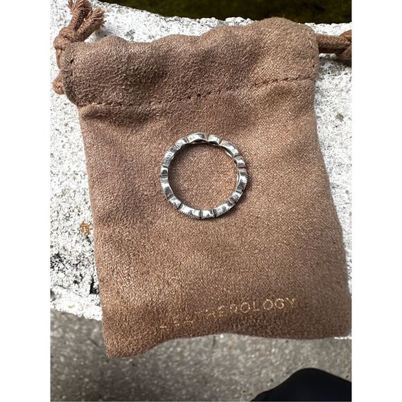 Pandora Sterling Silver CZ Eternity Band Ring sz 8 1/4 - Picture 2 of 8